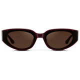 Black Cherry Red / Dark Brown Lens